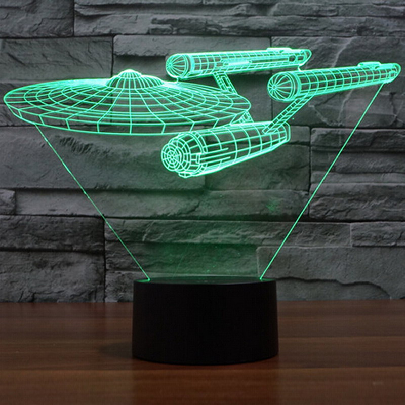 Flight 3D LED Night Light RGB Touch Switch Table Desk Lamp
