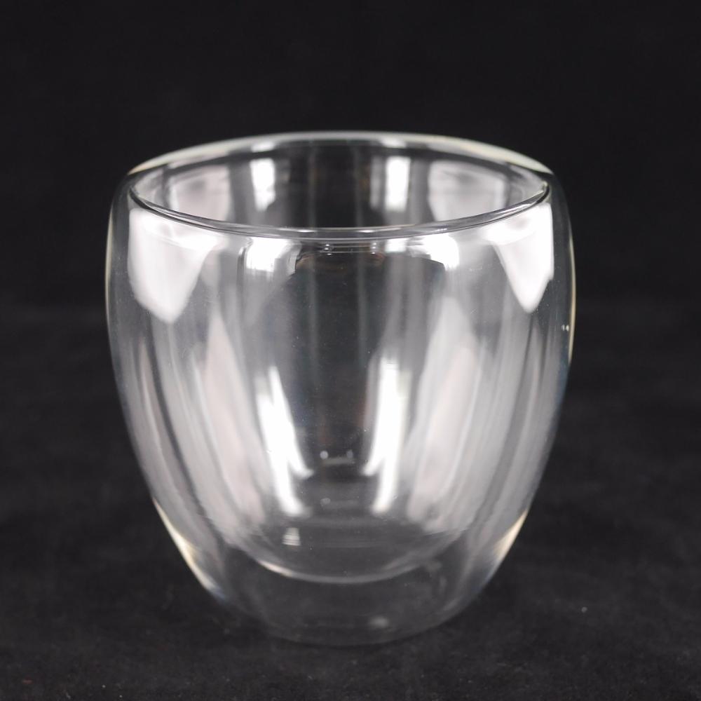 High Quality Eco-friendly Borosilicate Pyrex Double Wall Glass Cup