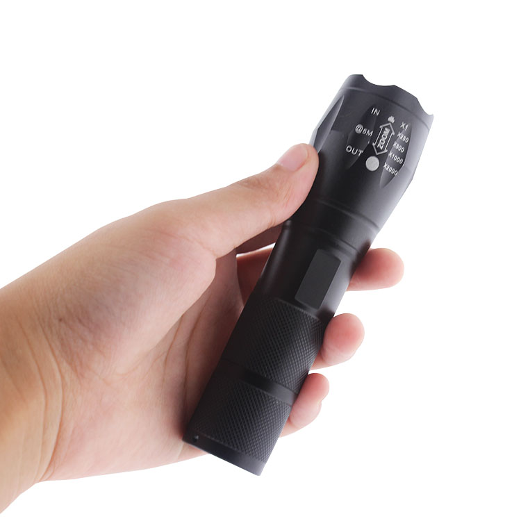 Ultra-Bright LED Tactical Flashlight XML-T6 Zoomable IP65 Water-Resistant Portable 5 Light Modes for Indoor and Outdoor