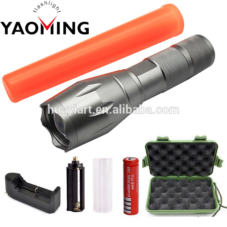 New Product Bright Zoomable 5 Modes XML-T6 With Traffic Baton Rechargeable G700 Flashlight