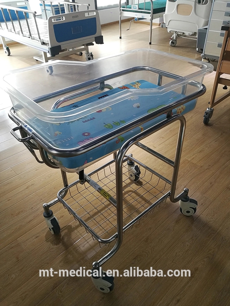 Hospital cart new-born infant medical baby cot bed