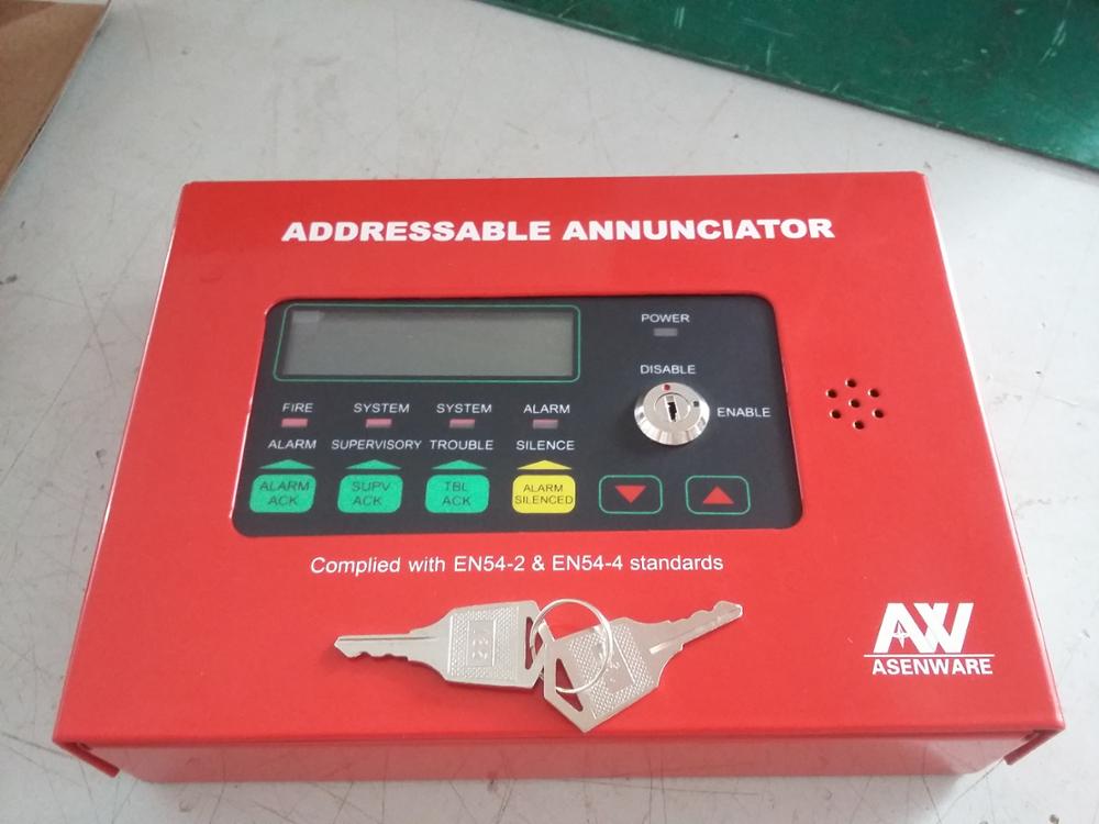 Addressable type wall mounted fire alarm floor display / LCD annunciator panel