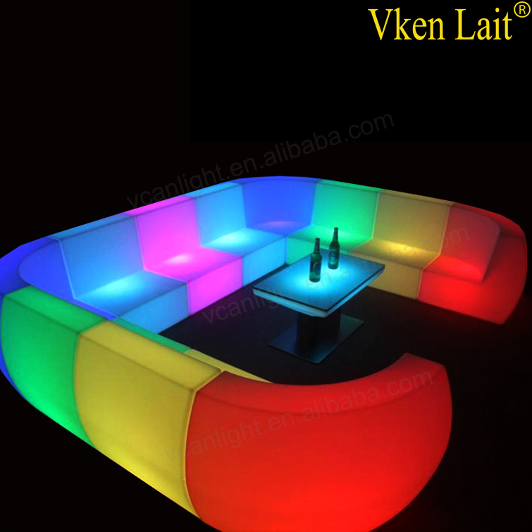 2017 NEW design led sofa set/ led bar table/ nightclub/ led furniture mesa de bar para cocktail