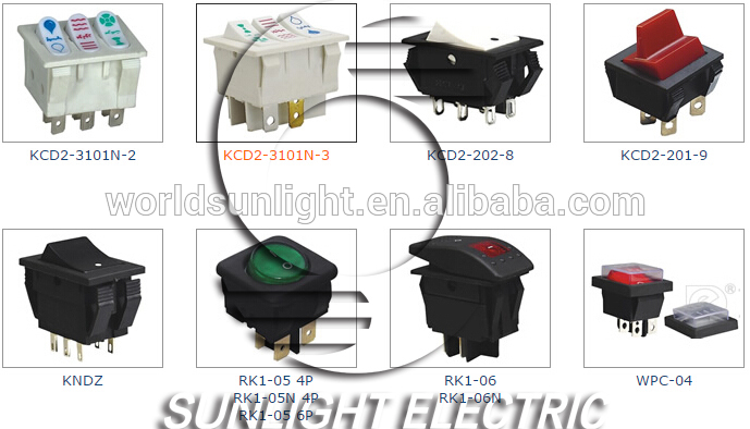 KCD2-201N ON-OFF 4 PIN 12VDC illuminated electric rocker switch