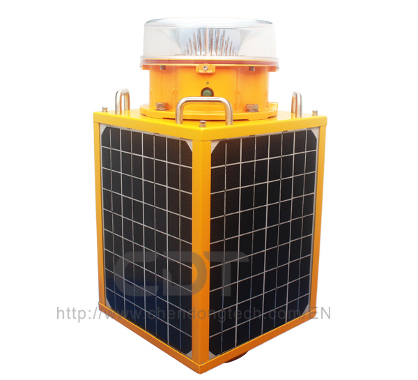 Solar powered Obstruction light , solar powered aircraft warning lights for telecom tower