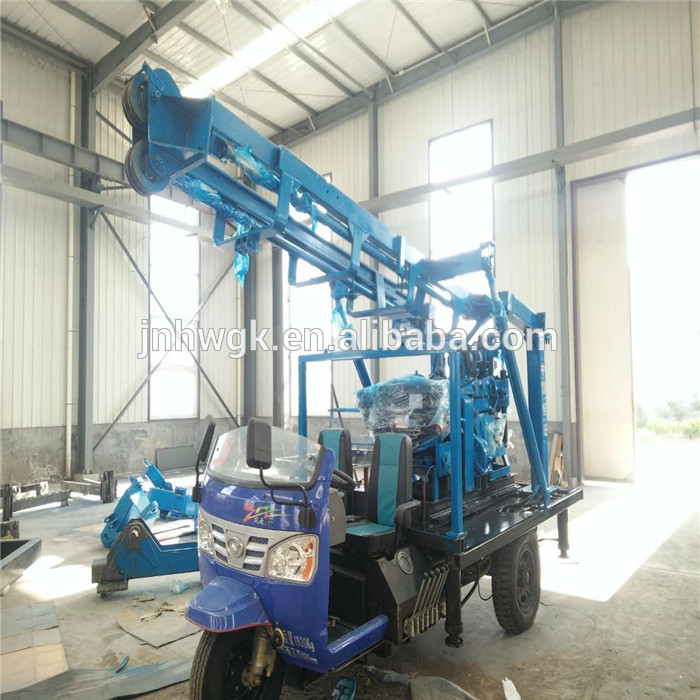 Borehole drilling machine Wheel mounted portable water well drilling rigs