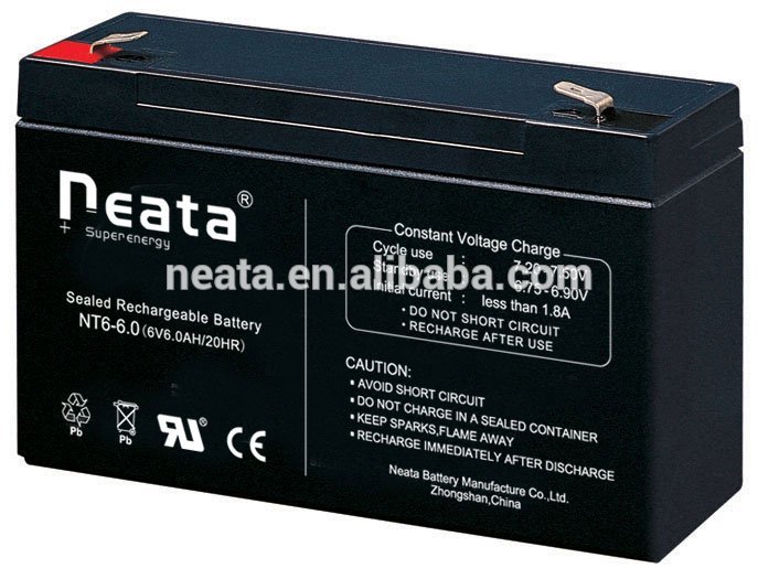 6v 6ah sealed rechargeable battery for toy car