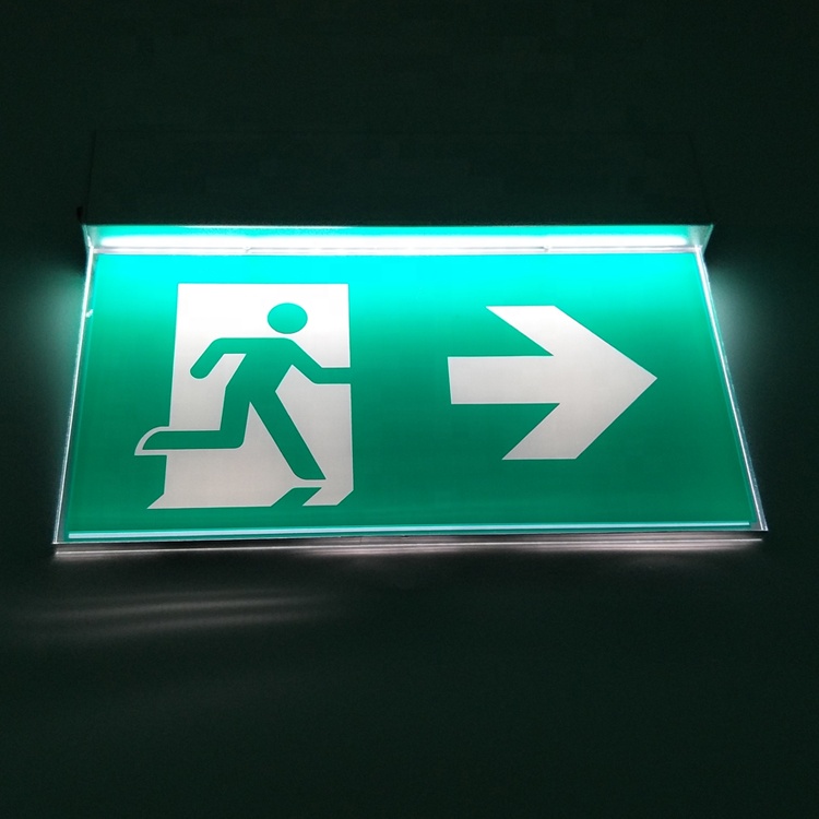 Universal fire exit sign battery powered