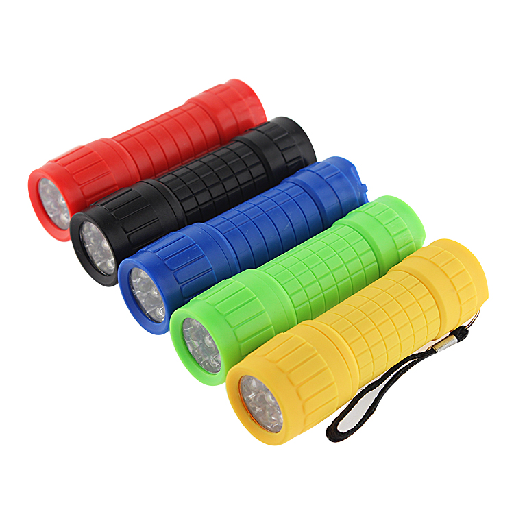 9 LED Torch Light Mini 100LM Flashlight With AAA Battery