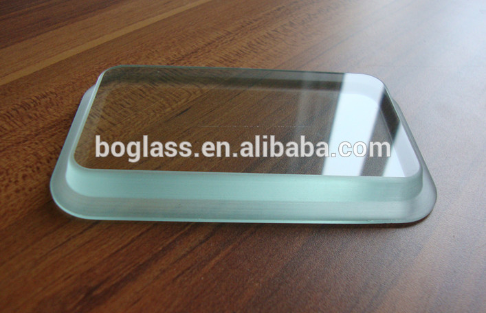 Customer lighting appliance extra white floated step glass with high quality silkscreen