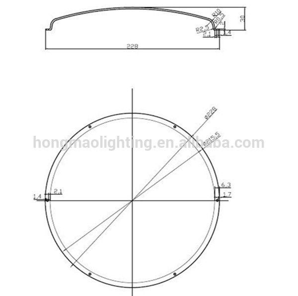 2017 modern outdoor LED 228 highbay light lens pc smd led lens