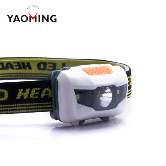 Waterproof mini headlight 3 model flashlight with White and Red Lighting