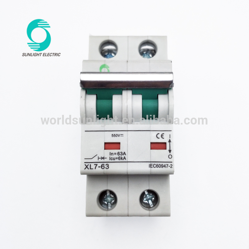Solar system SAA approval DC 500V 20A 6kA 2P dc mini miniature circuit breaker