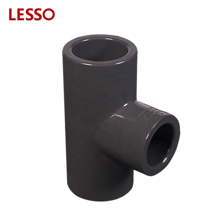 LESSO ASTM standard PVC SCH 80 Schedule 80 fittings Reducing Tee