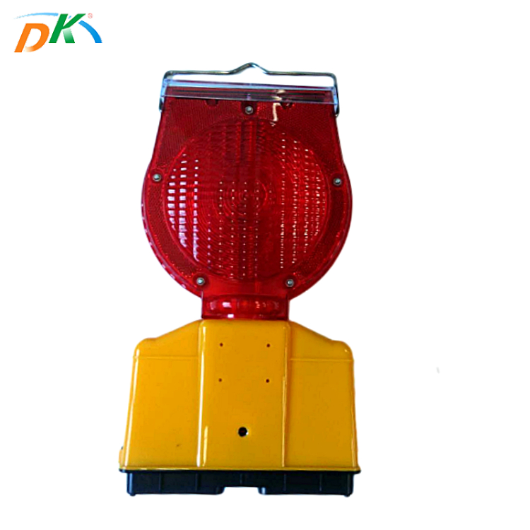 DK PS mask PP base red yellow amber optional solar barricade warning light