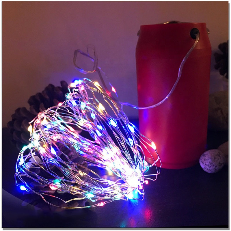 33 Ft 100 LEDs Copper Wire String Lights with button 8 modes Control, Waterproof String Lights Party Wedding Christmas Lights