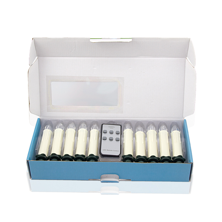LED Taper Candles AA Battery Powered Remote Control Wedding LED Candles Taper Candles with Clip
