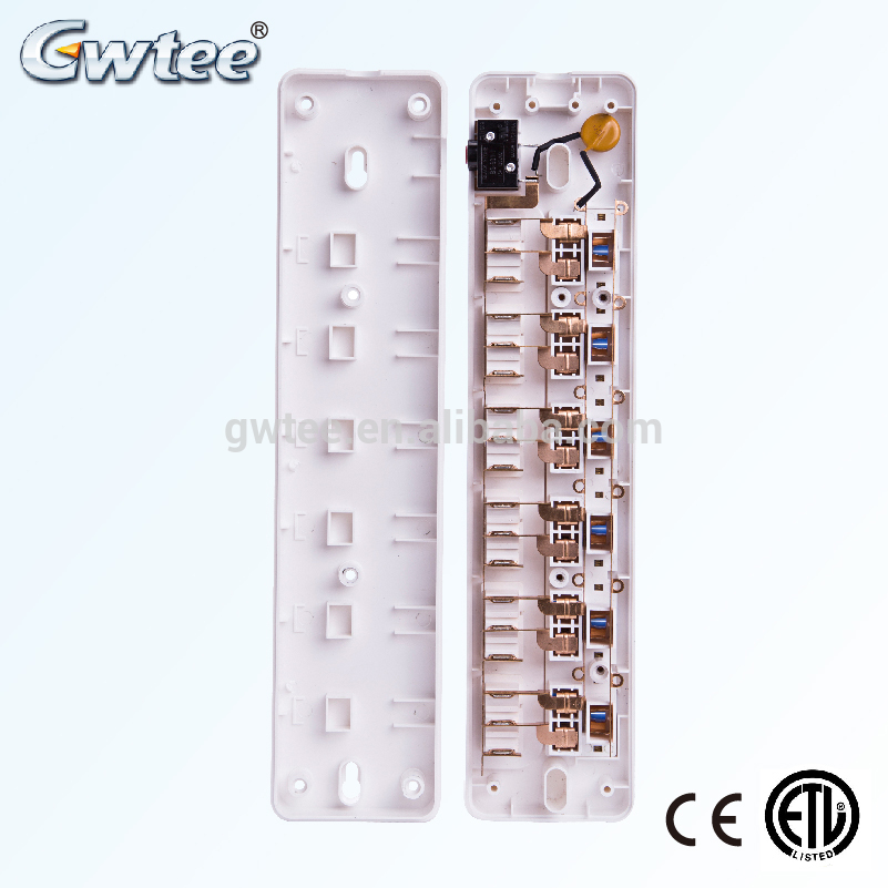 China products prices Gwtee multiple outlets flexible surge protector RA-6207