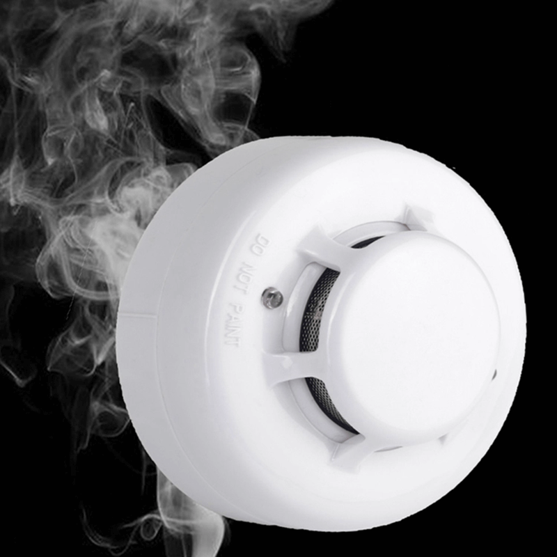 12v dc smoke detector with relay output 15m fire and smoke detection