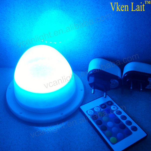 DHL Free Shipping NEW Rechargeable Lithium Battery Operated Multi colors RGB LED Under Table Light With Remote Control