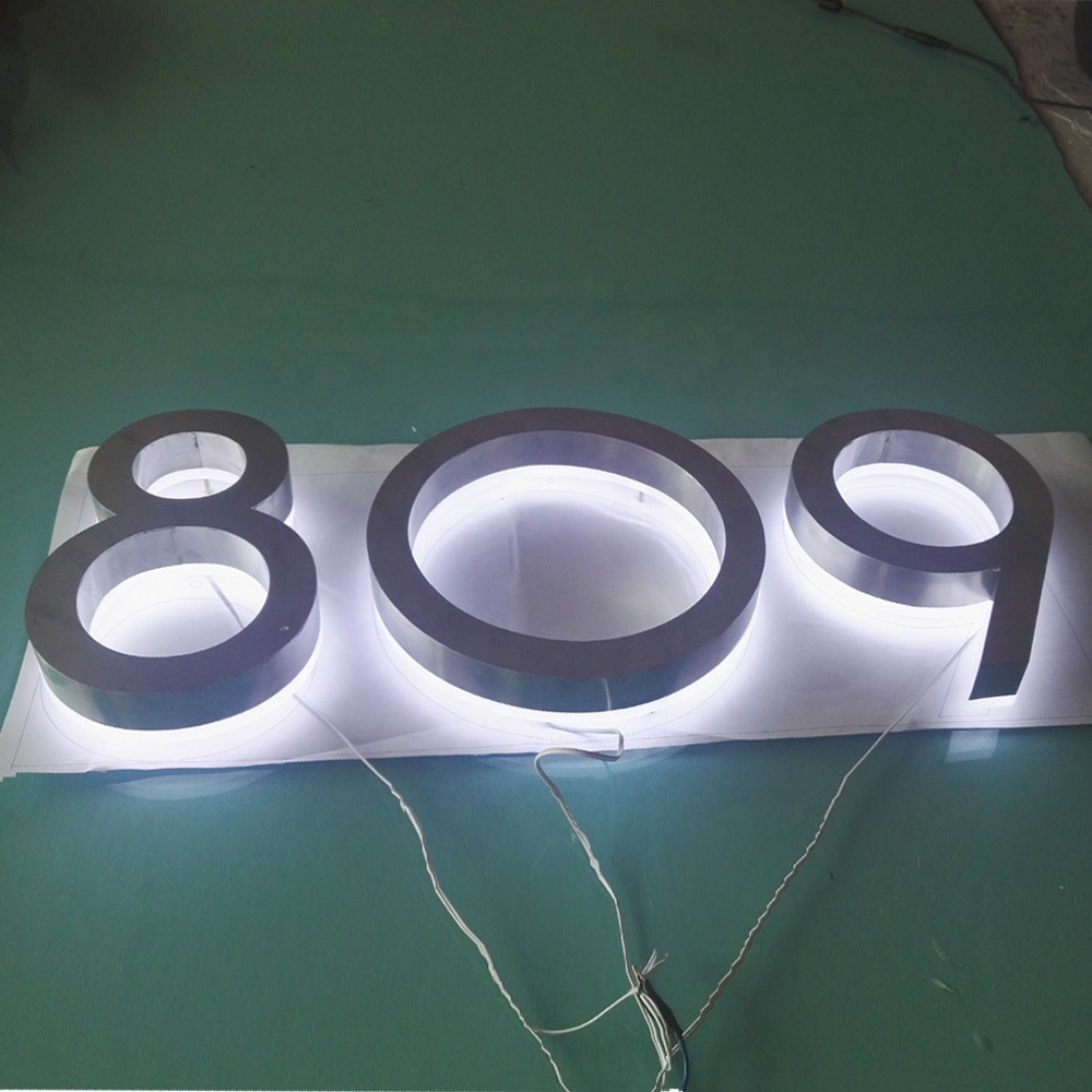 Diy outdoor stainless steel cut out led backlit channelletter sign board rgb alphabet letter sign acrylic led alphabet letter