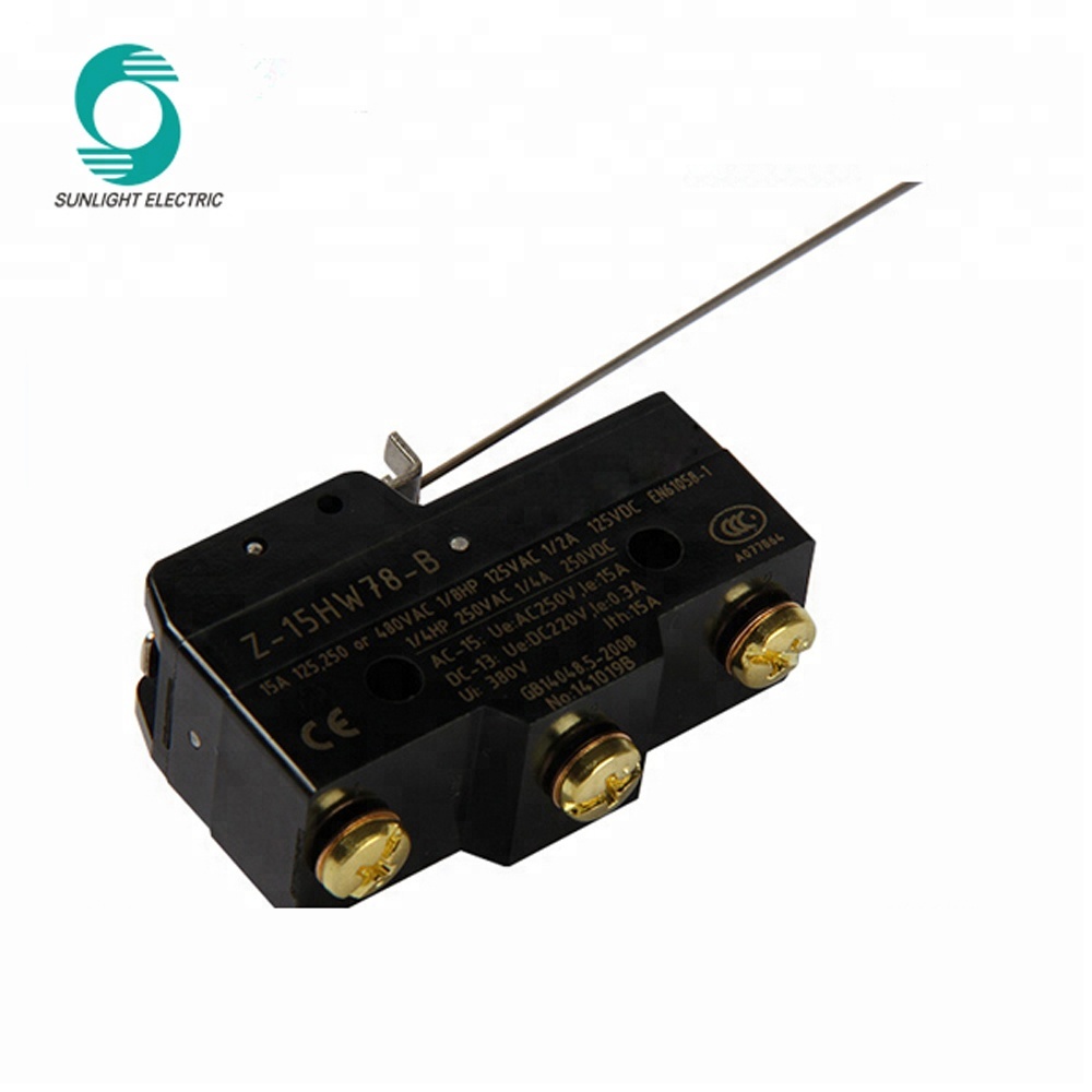 CE approval IP40 IP67 Z-15HW78-B Long hinge lever type 125V 250V AC t85 momentary mini types of micro switch microswitch
