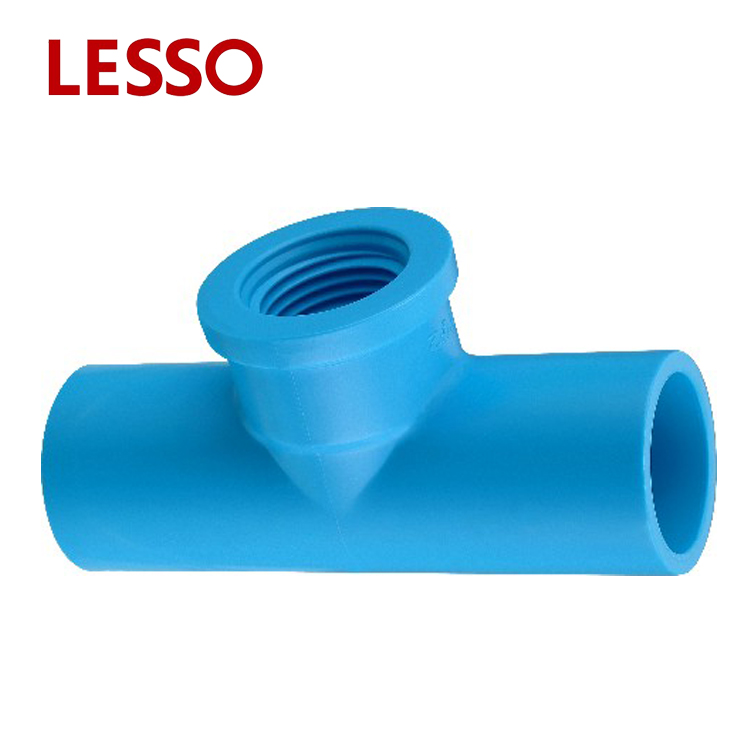 LESSO Thai standard UPVC pipe fittings faucet tee pvc pipe fittings sweep tee