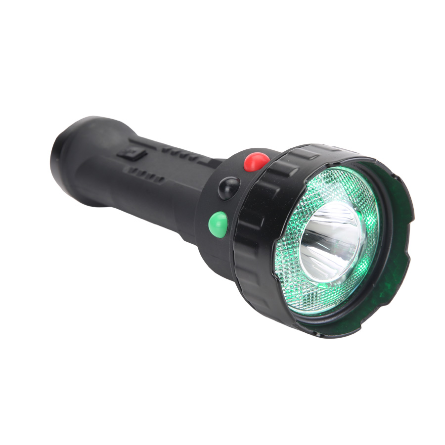 Guangzhou factory price CREE 3W 210Lm LED RGW signal 3.7v rechargeable led emergency signal torch 5JG-A370