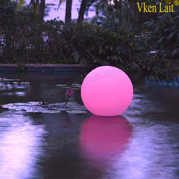 waterproof plastic orb with led light