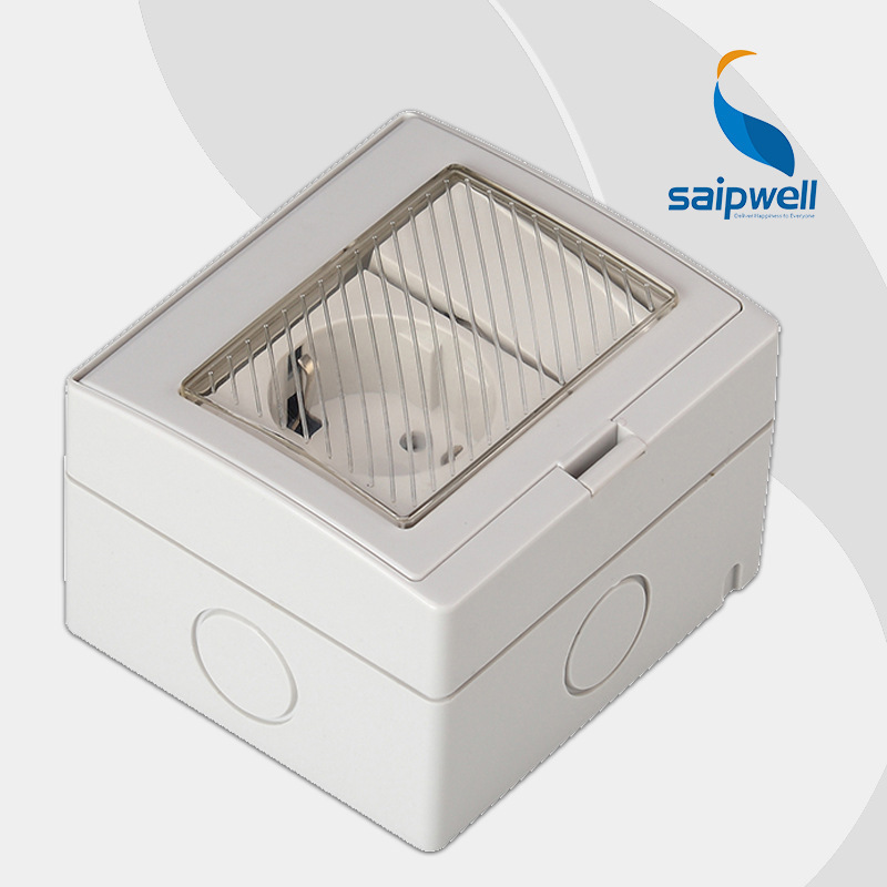 Saipwell Y Single control switch with one German style socket 250V/13A IP55 Electrical Distribution Box Switch Socket(SPL-SRS)