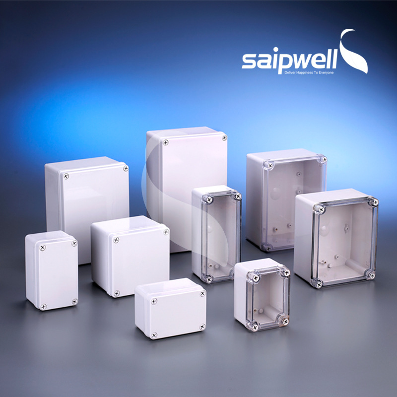 SAIPWELL Y IP66 SP-PTM604019 600*400*195 PC Material Transparent Cover With Lock Middle Door Electrical Distribution box