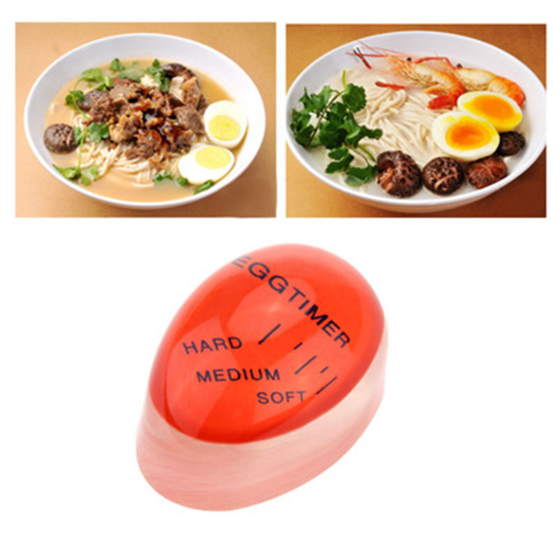 Egg Perfect Color Changing Timer Yummy Soft Hard Boiled Eggs Cooking Kitchen Resin Egg Timer Red Timer Tools