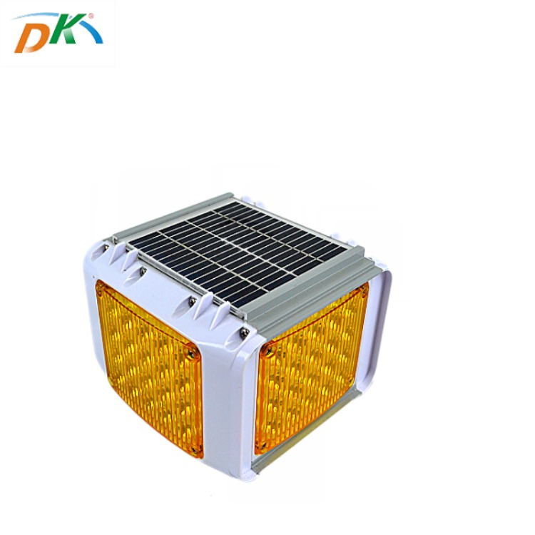 DK led solar power strobe warning flashing light for traffic roadway safety