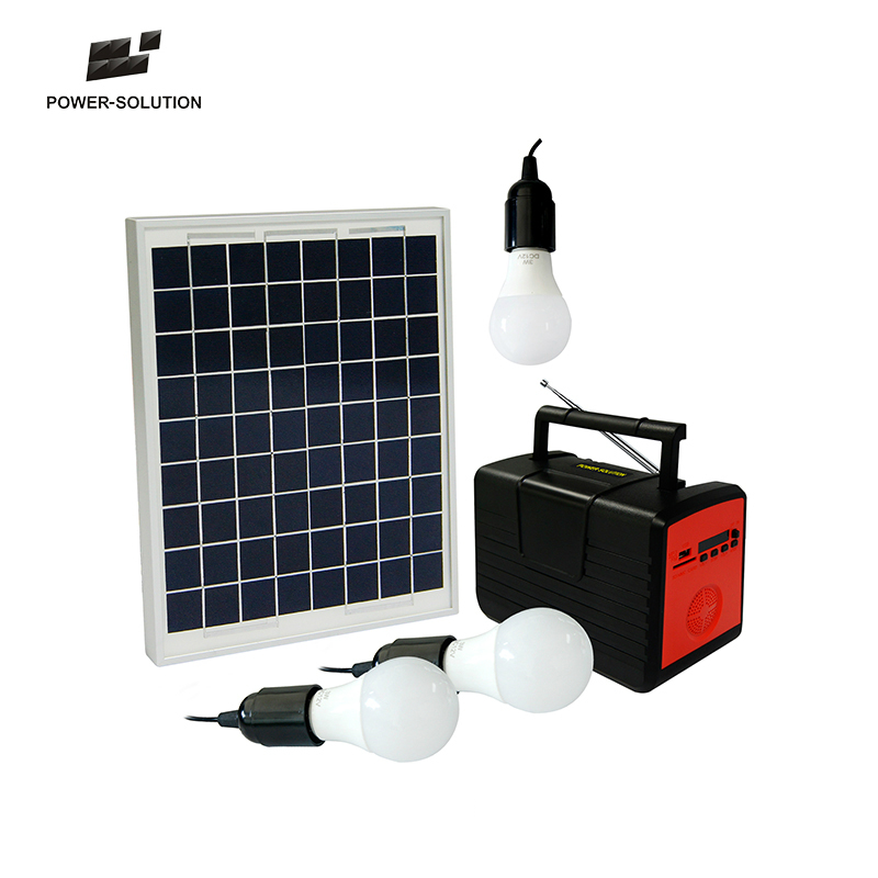 World Bank Certified Supplier 10W/18V solar panel with 4pcs 1W led lights Solar home lighting systems for No-Electricity Areas