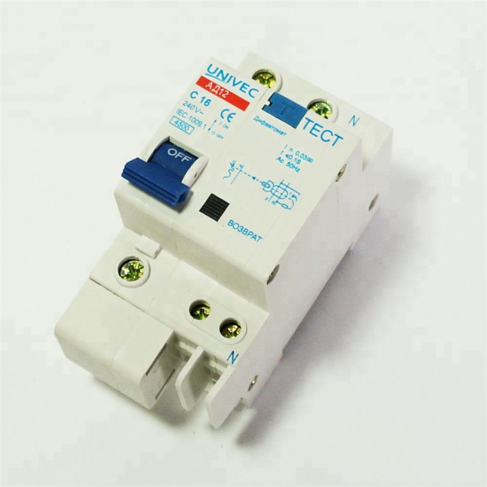 DZ47LE 2P 2 pole earth leakage circuit breaker over-voltage protection circuit breaker switches