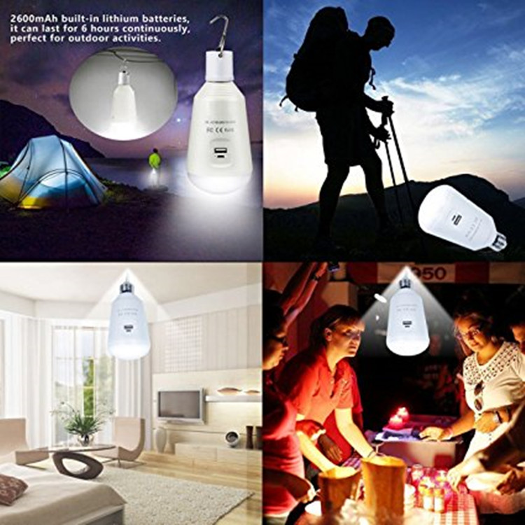 Led Emergency Rechargeable Outdoor and Indoor Bulb 7W Energy-saving Lamp Light