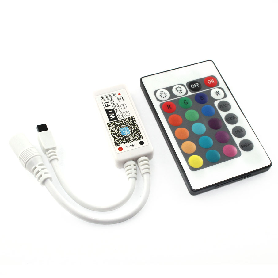 Good quality Mini 24 Keys IR Remote WiFi RGB Controller For RGB LED Strips/ panel/celling light