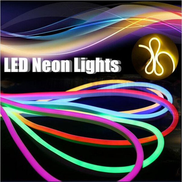 AC110V 220V flexible Double-Side Emit No Dark Area 120LED 2835 LED Neon Flex Strip Rope Light