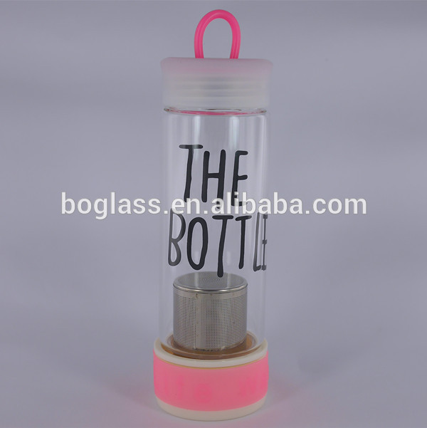 Ti Borosilicate/Pyrex(Best Life Glass),Glass Material and Water Bottles Drinkware Type Fruit Infuse Glass Water Bottle