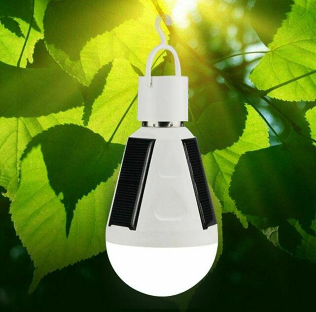 7W Portable LED Bulb intelligent Rechargeable Solar Lamp Emergency Light