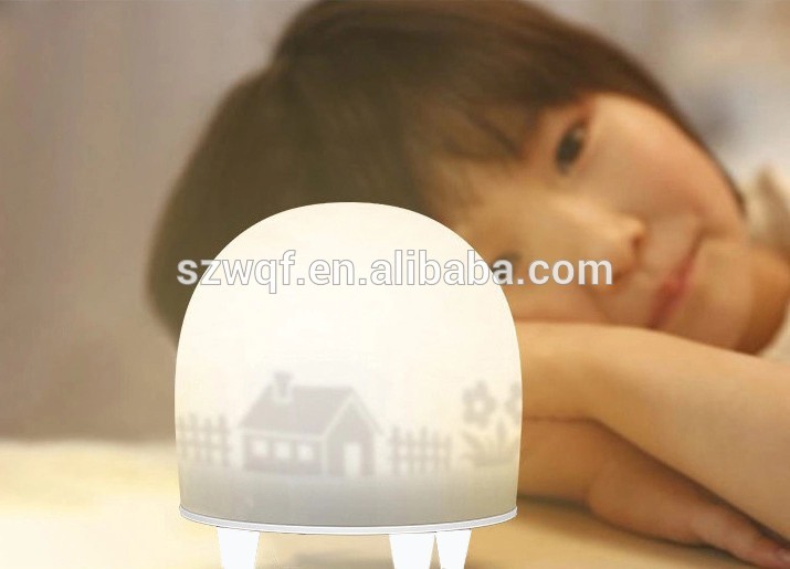 Bedroom babyroom  table decorative lamp Soft Silicone rechargeable smart LED baby night light