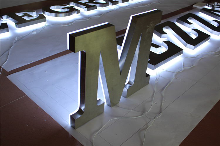 Paint company names big letters with lights for sign backlit board indoor advertising  sign