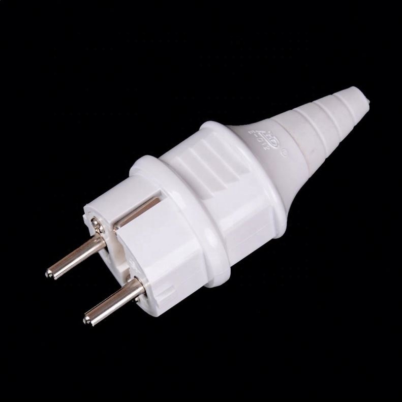 16A 250V European Power Plug Adapter Electrical Socket Accessories White Color Electrical Socket Accessories