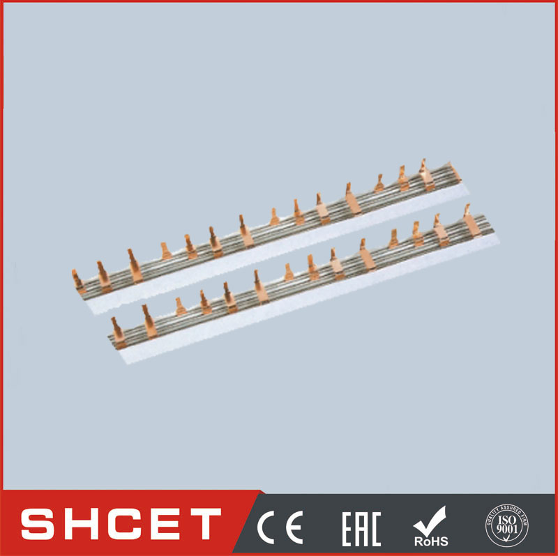 FORK type 80A mcb busbar copper busbar for 1P 2P 3P 4P C45 MCB