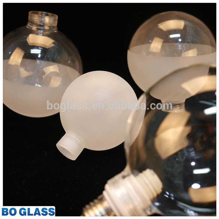 pyrex/boroslicate lighting glass lamp shade with G9 screw white color/transparent blown glass cover