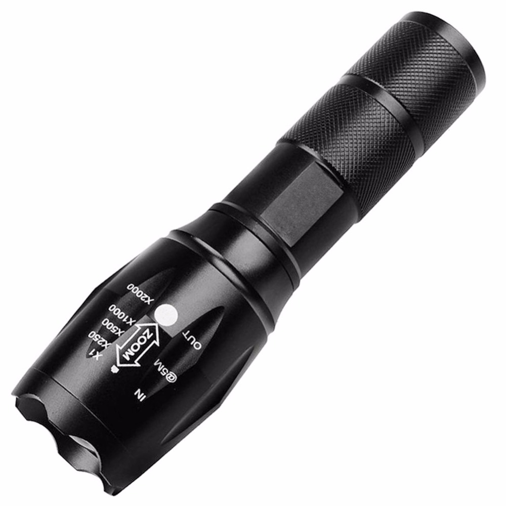 Portable Emergency Waterproof T6 XML Aluminum Zoom 10W LED Tactical Flashlight