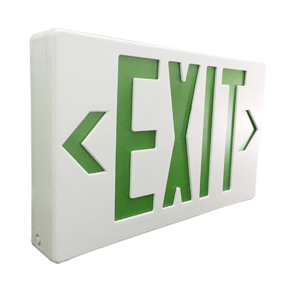 Recessed exit sign LED emergency light United State style and for Canada