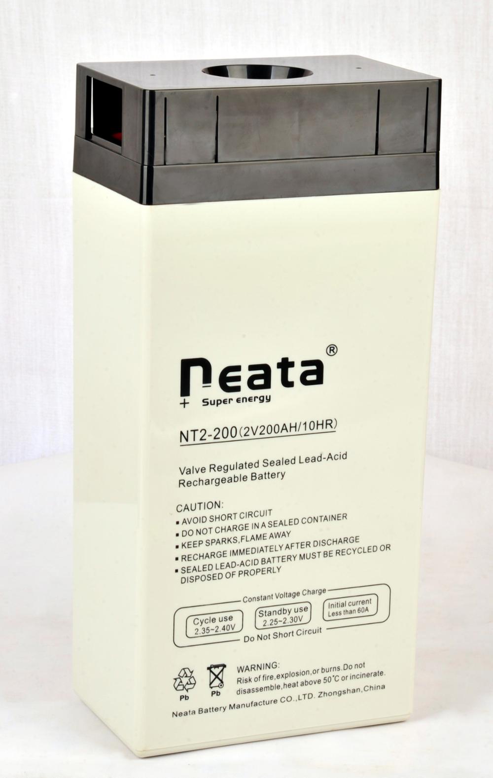 Neata 2 volt Maintenance Free 2v 200ah sealed lead acid VRLA battery for tele system