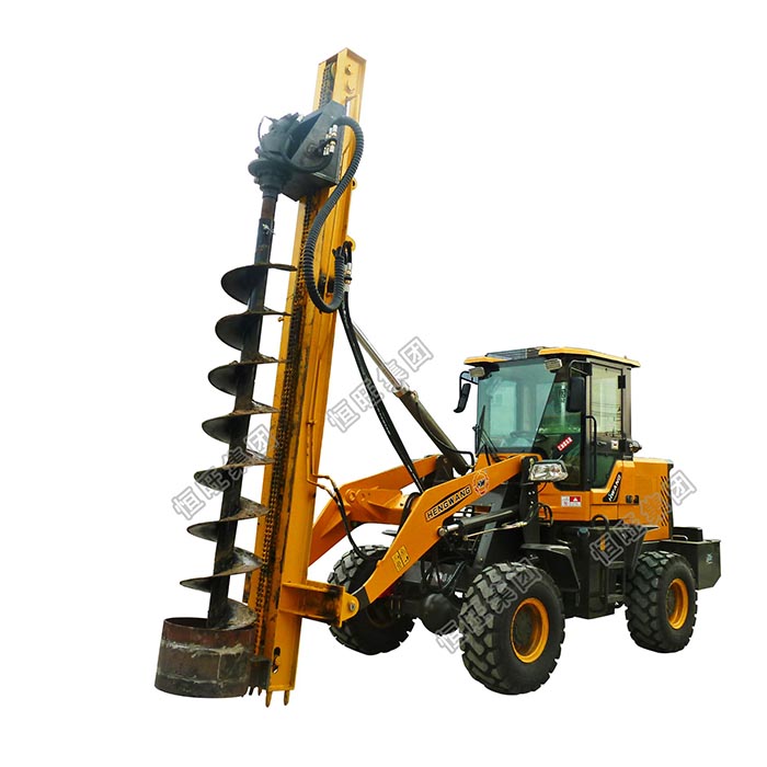 3m Loader modification small foundation screw pile driver