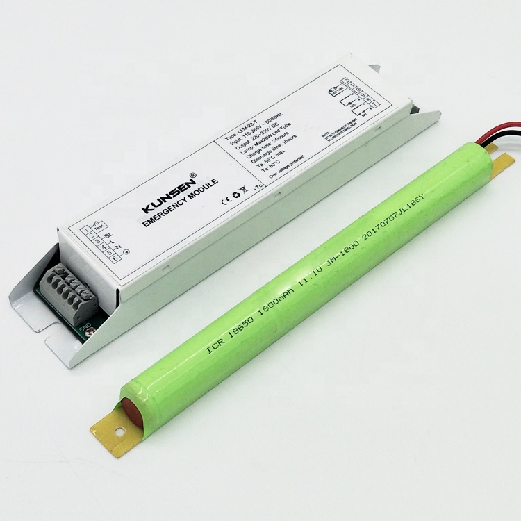 LED emergency battery backup ballast